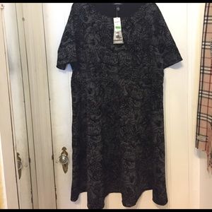 Lands End Ponte & Velvet Dress NWOT